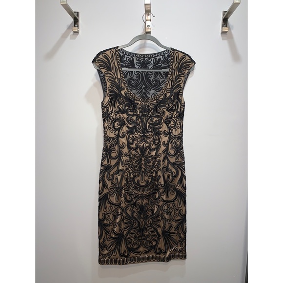 Sue Wong Cap Sleeve Scoop Neck Lace Dress & Jacket - Picture 3 of 8